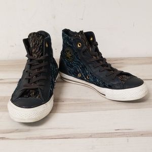 Converse Womens Abstract Blue Fabric High Top 6